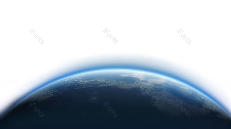 光效图片,科学元素,蓝色PNG,地球免抠素材